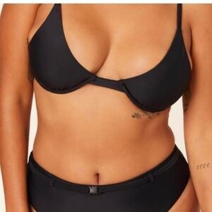Andie Sicily Bikini Bra Top Small Black Swimsuit‎